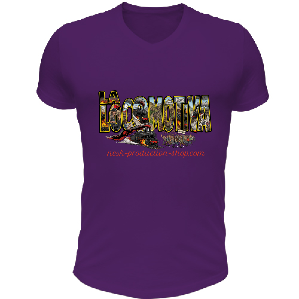 T-Shirt Unisex Scollo V linea la locomotiva