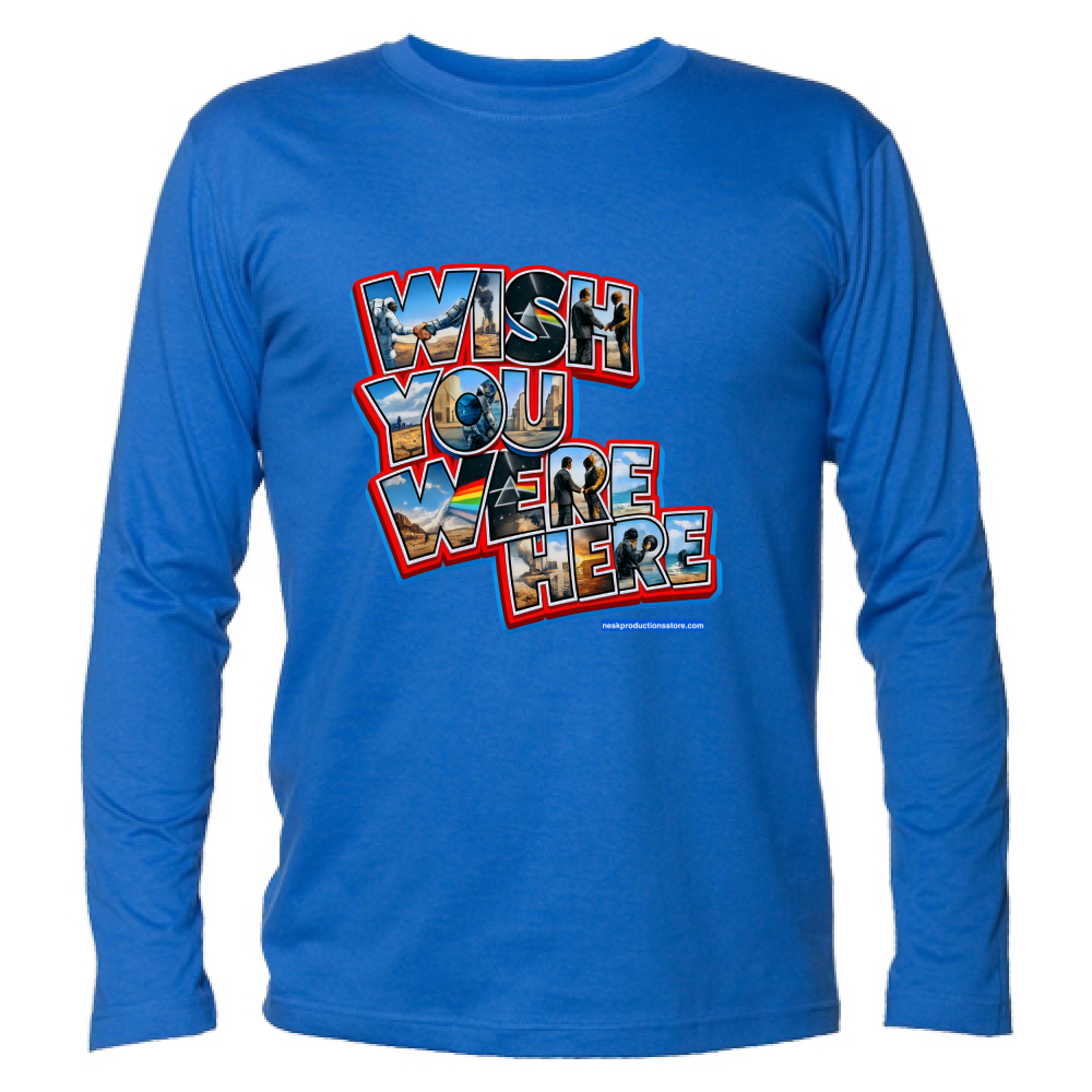 T-Shirt Unisex Manica Lunga linea wish you were here A