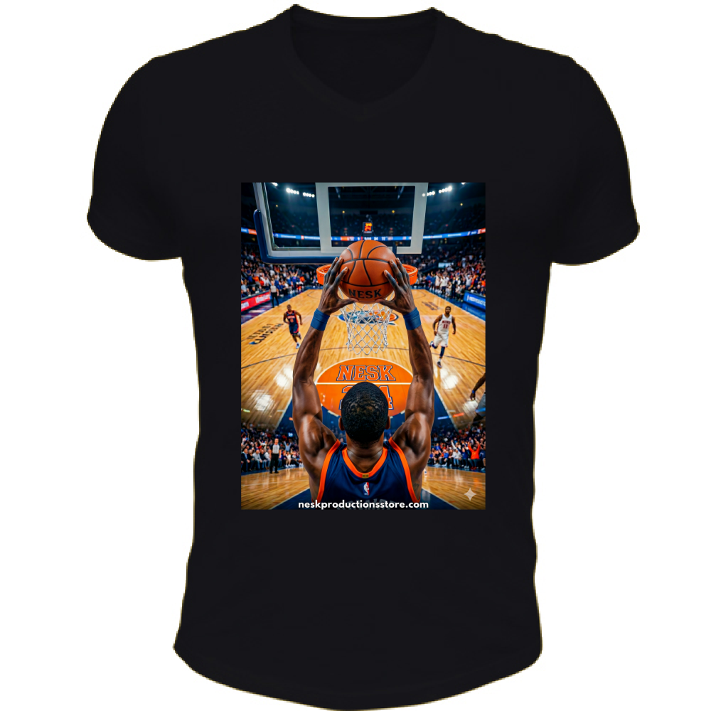 T-Shirt Unisex Scollo V linea basket