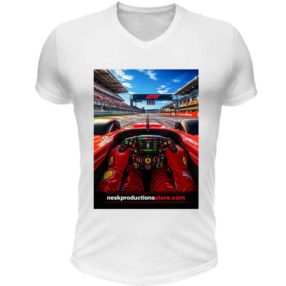 t-shirt-unisex-scollo-v-linea-formula-uno – Nesk Productions