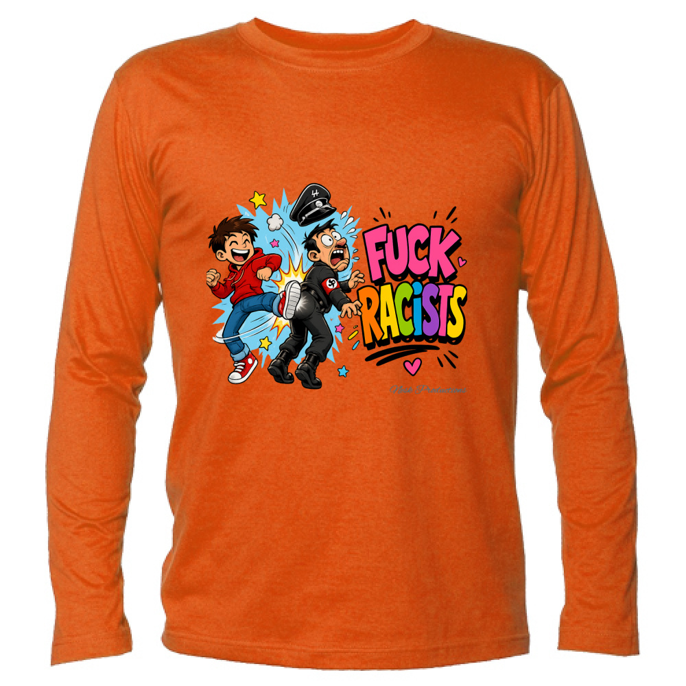 T-Shirt Unisex Manica Lunga linea fuckracists