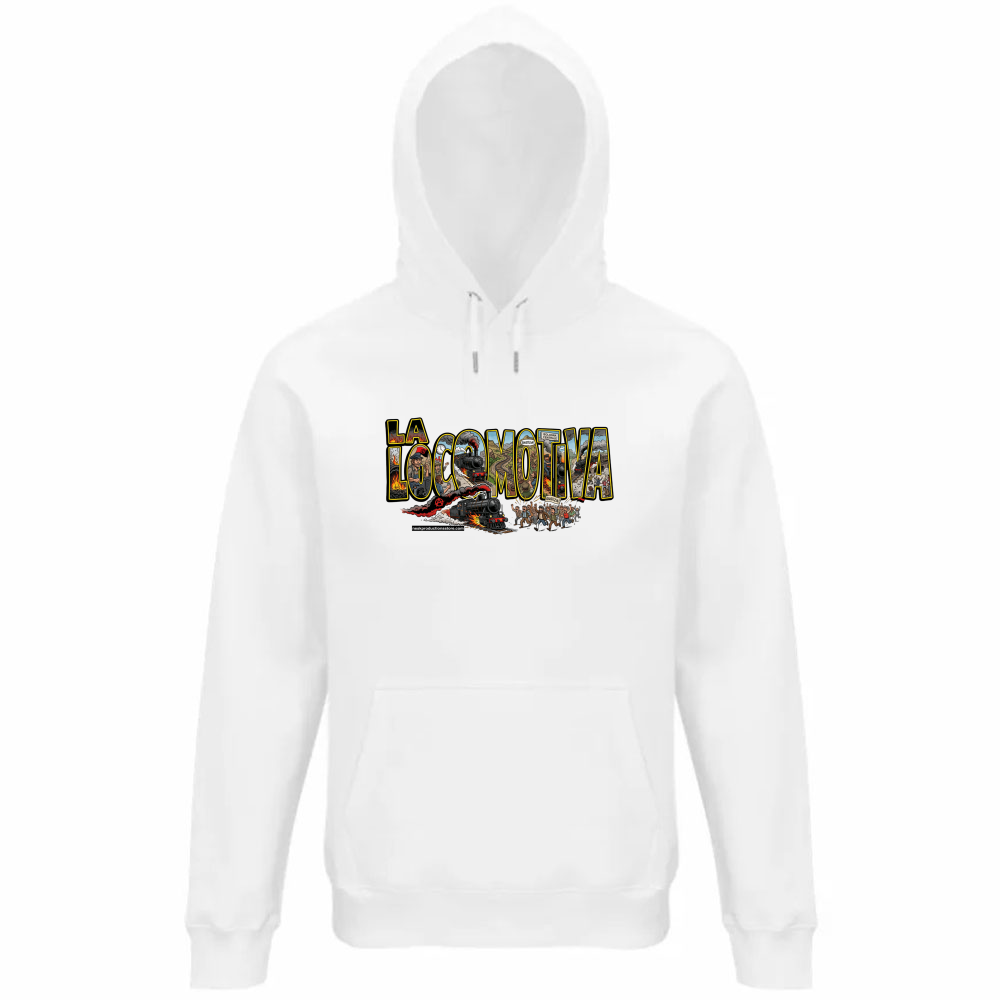 Felpa Organica Unisex Cappuccio linea la locomotiva A
