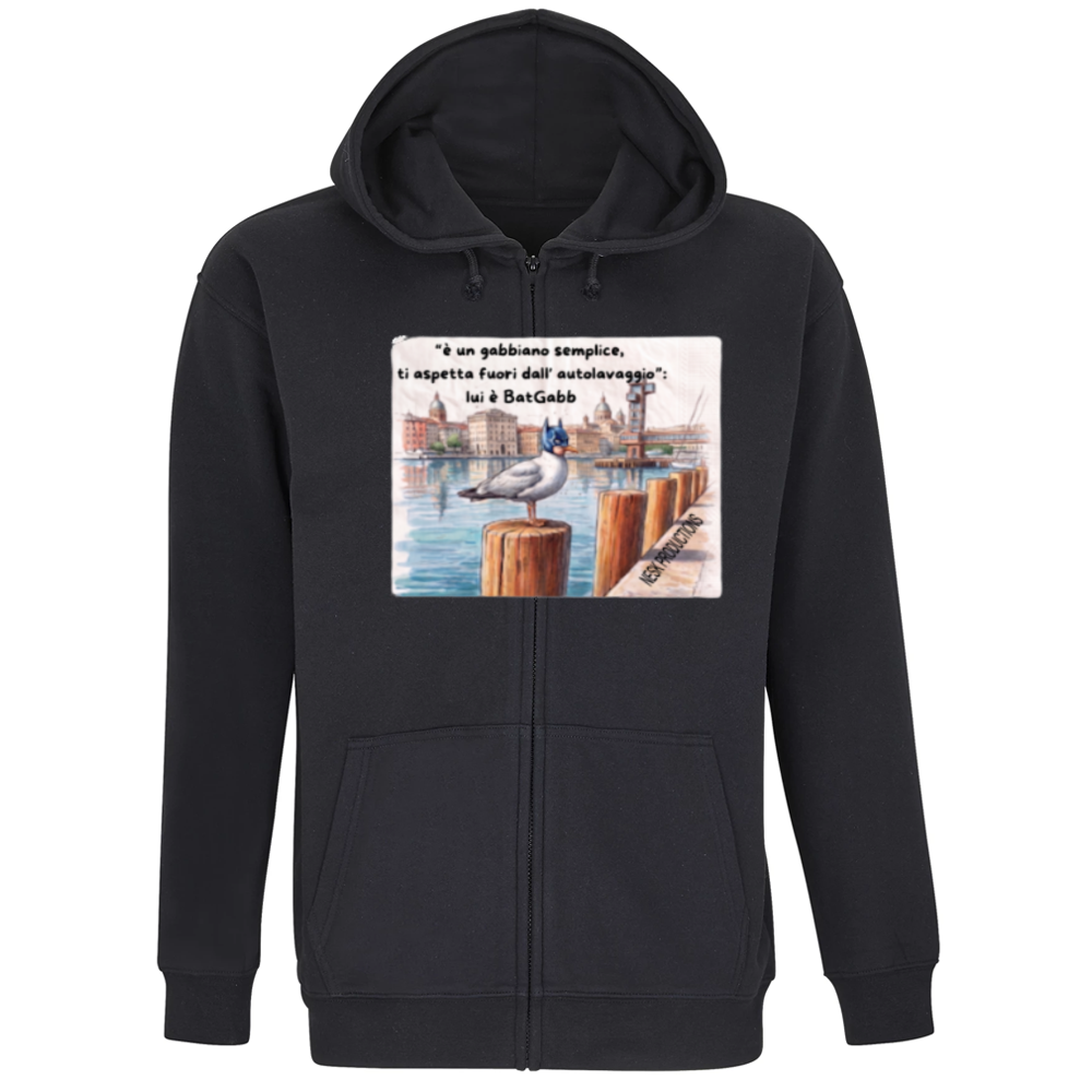 Felpa Premium Cappuccio Zip T-Shirt BatGabb Will Returns