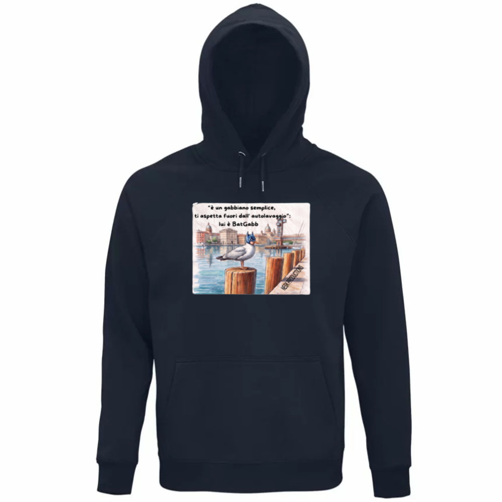 Felpa Organica Unisex Cappuccio T-Shirt BatGabb Will Returns