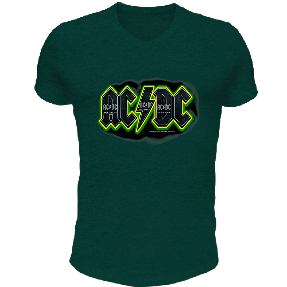 T-Shirt Unisex Scollo V linea AC/DC   A