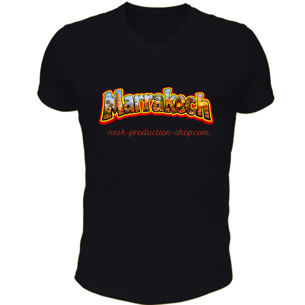 T-Shirt Unisex Scollo V linea marrakech