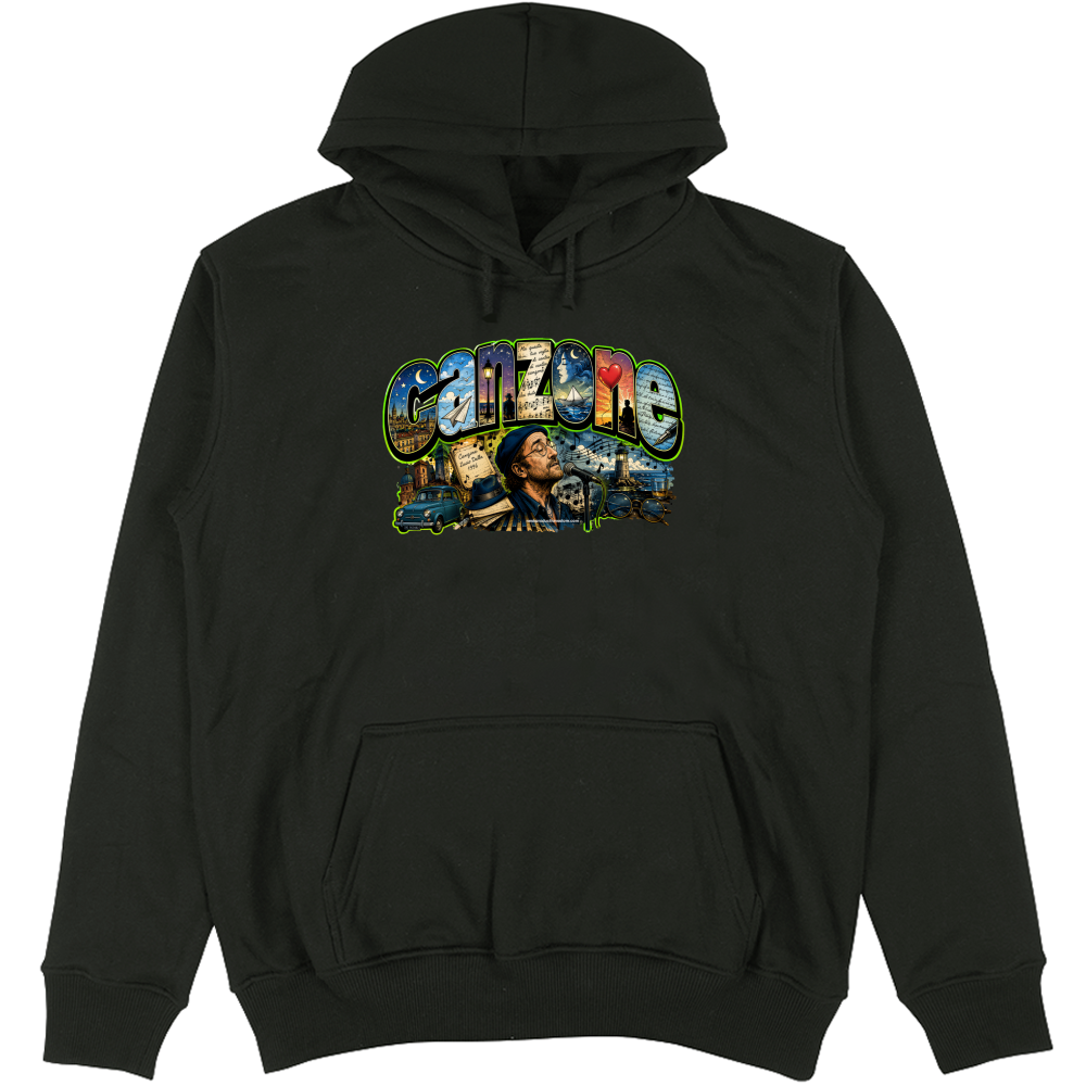 Felpa Unisex con Cappuccio linea Canzone Dalla
