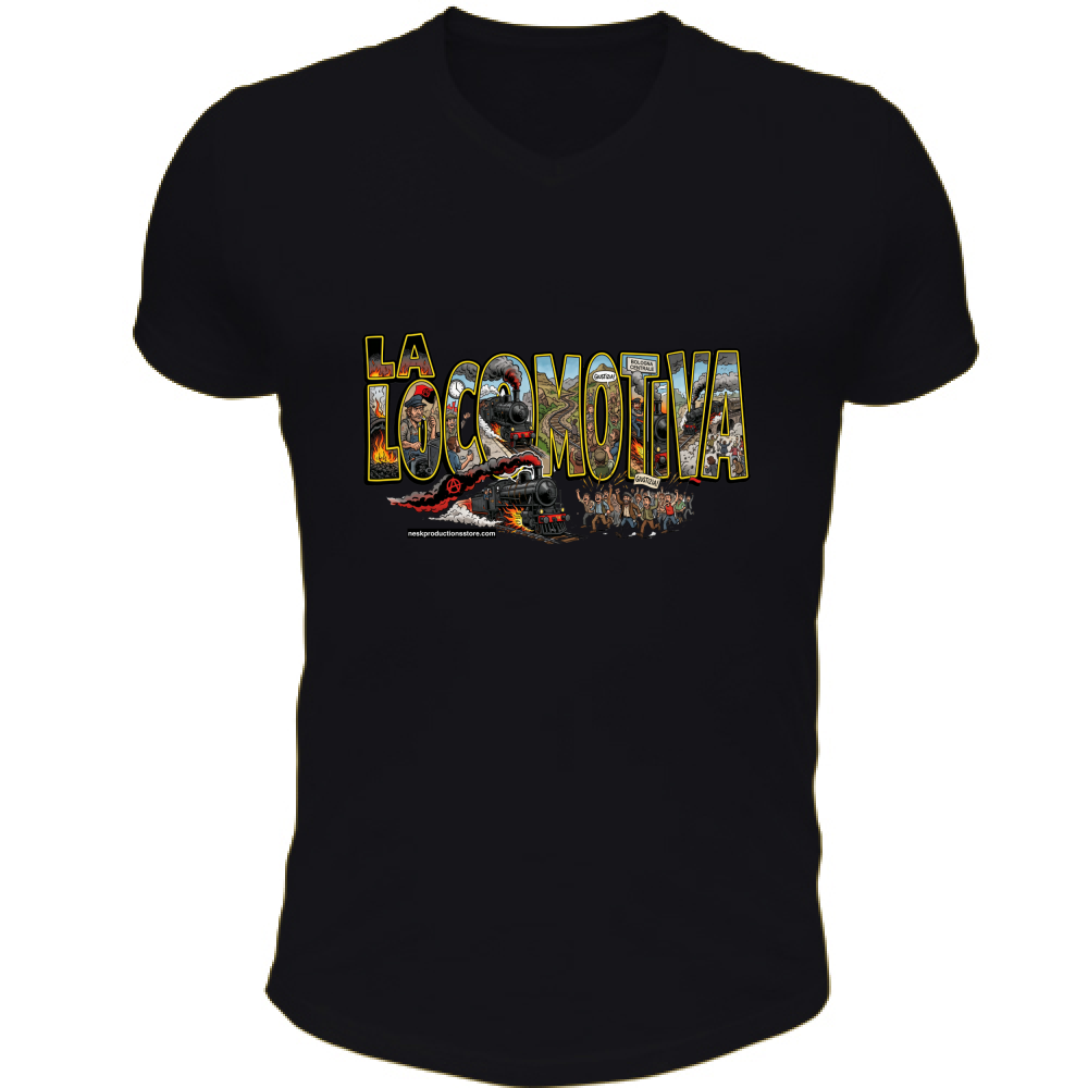 T-Shirt Unisex Scollo V linea la locomotiva A