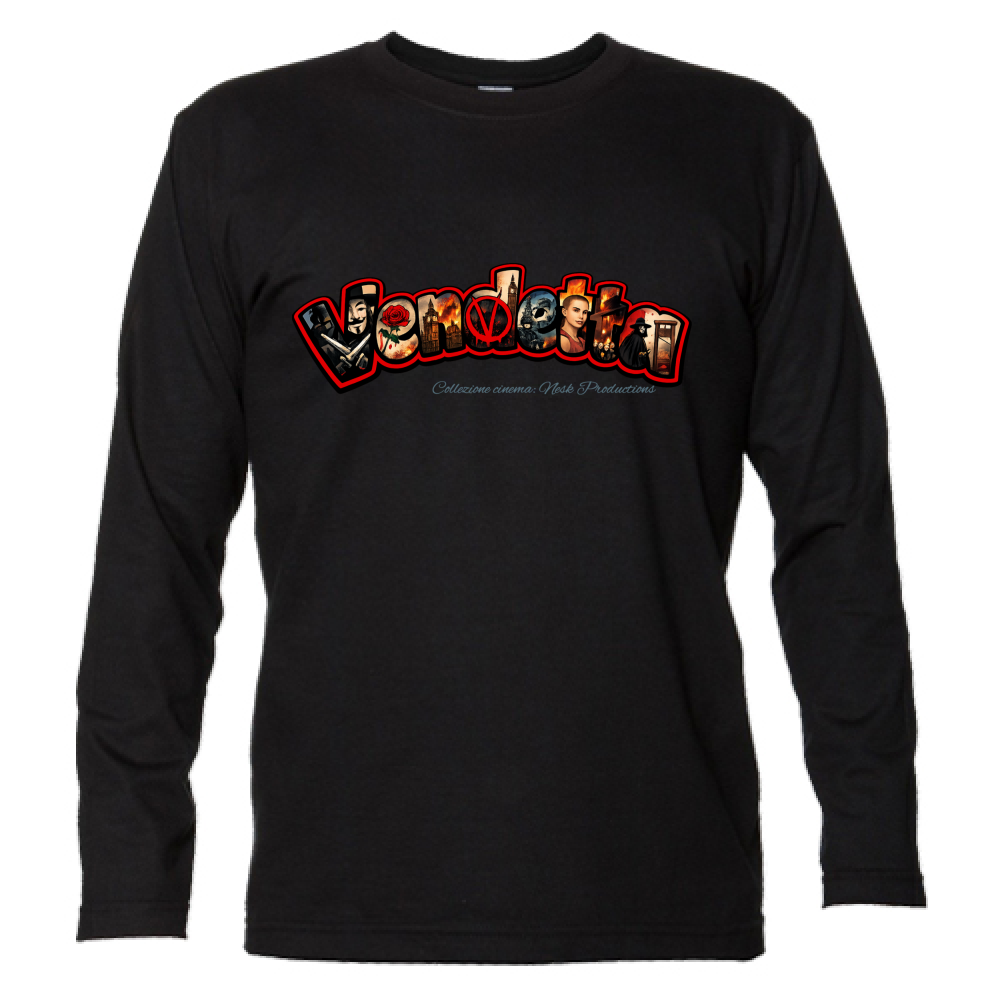 T-Shirt Unisex Manica Lunga linea vendetta