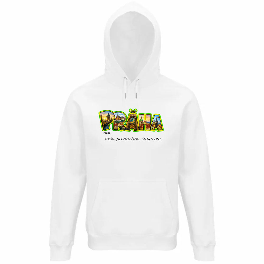 Felpa Organica Unisex Cappuccio linea praga