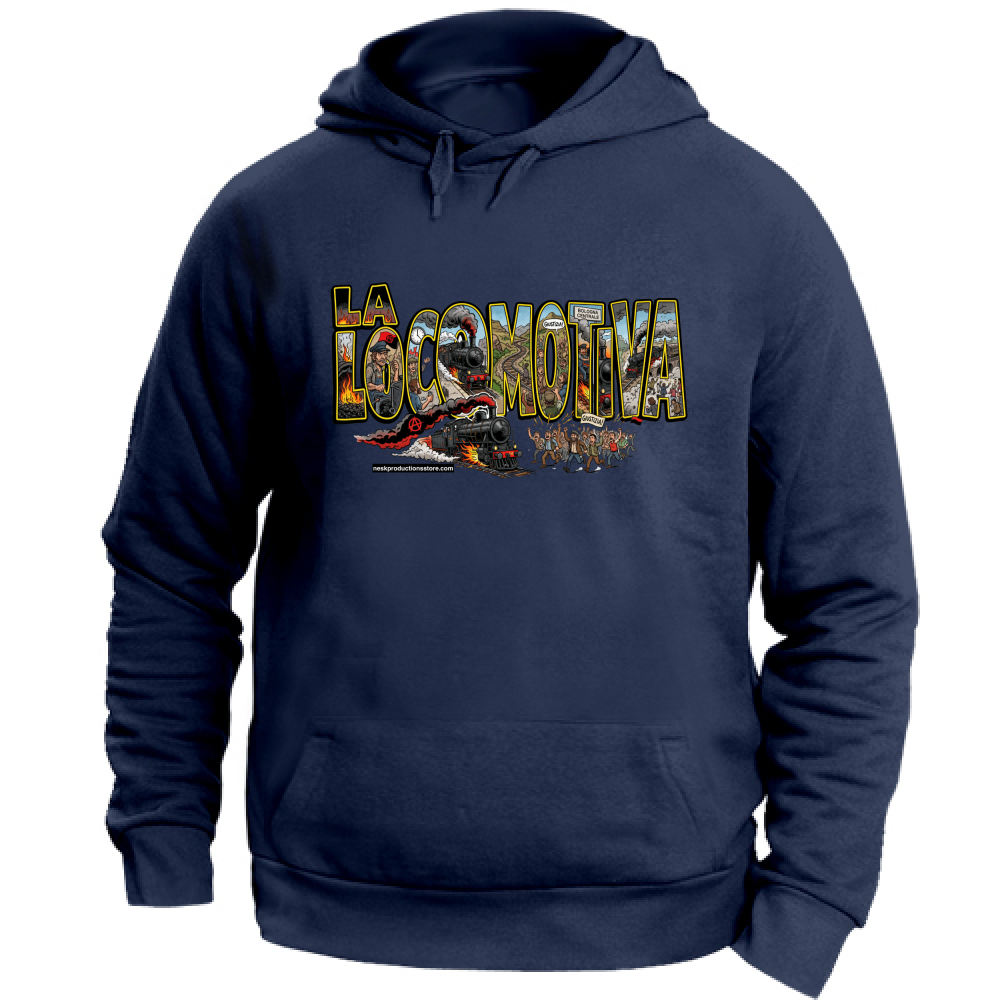 Felpa con Cappuccio Unisex Large linea la locomotiva A