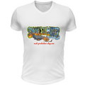 T-Shirt Unisex Scollo V linea smoke on the water