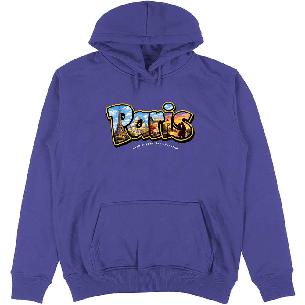 Felpa Unisex con Cappuccio linea paris