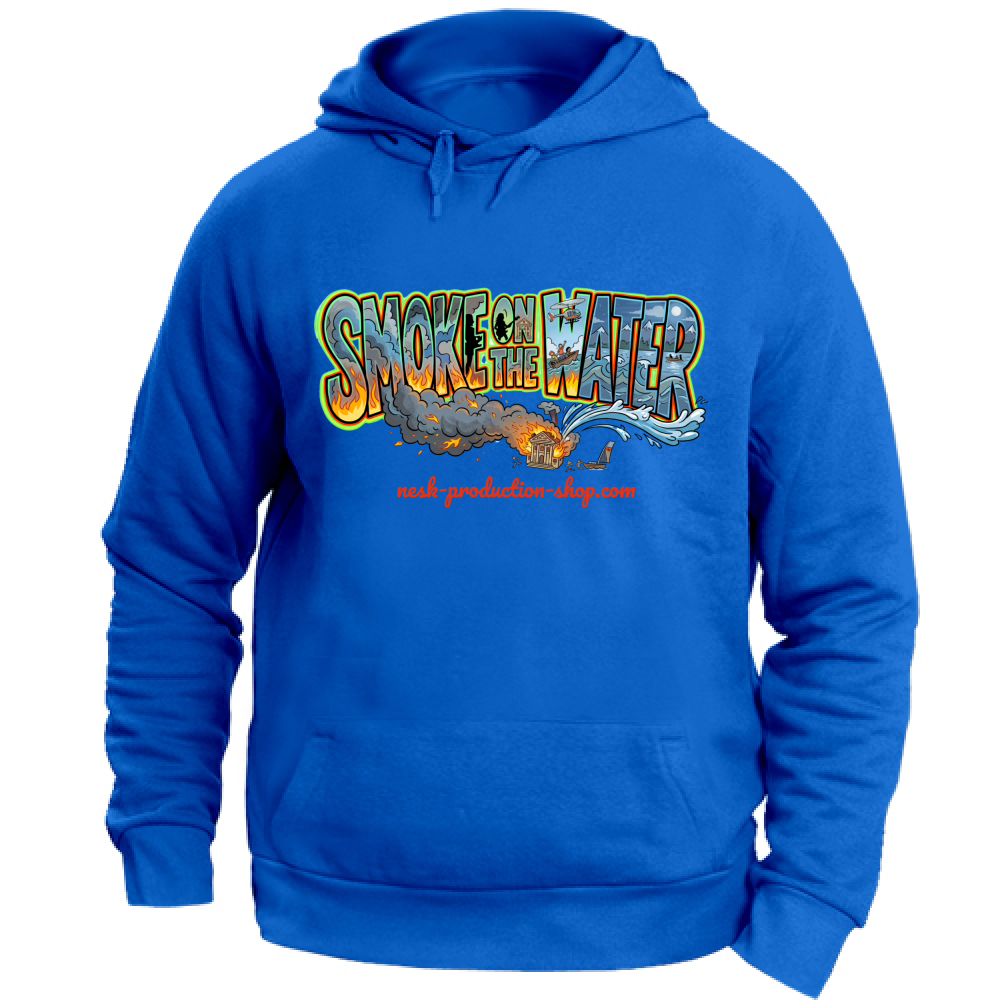 Felpa con Cappuccio Unisex Large linea smoke on the water