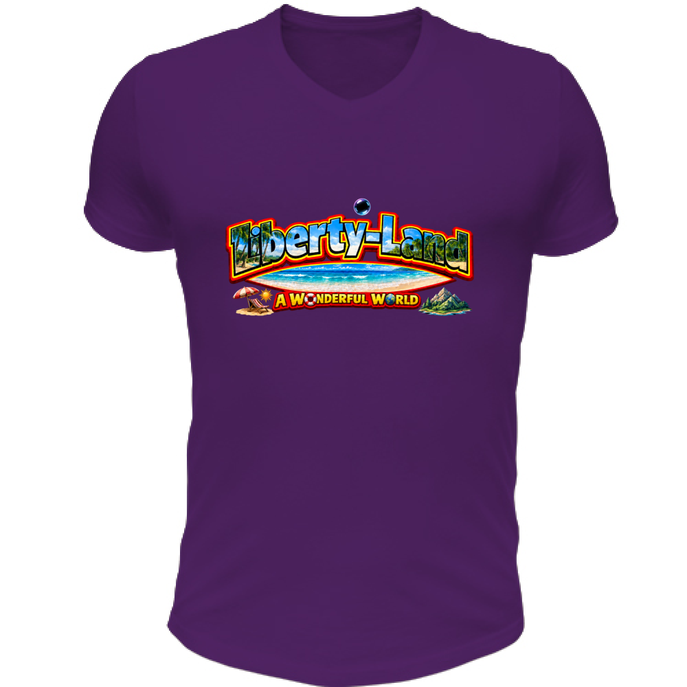 T-Shirt Unisex Scollo V Maglietta Verso un Mondo Migliore e Oltre
