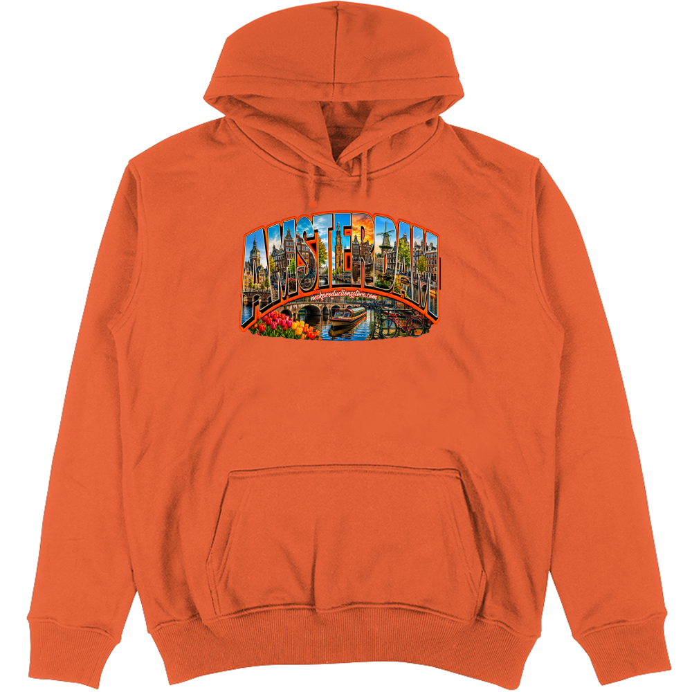 Felpa Unisex con Cappuccio linea amsterdam
