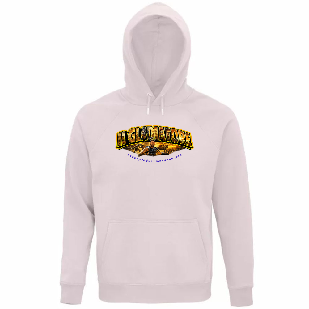 Felpa Organica Unisex Cappuccio linea gladiatore