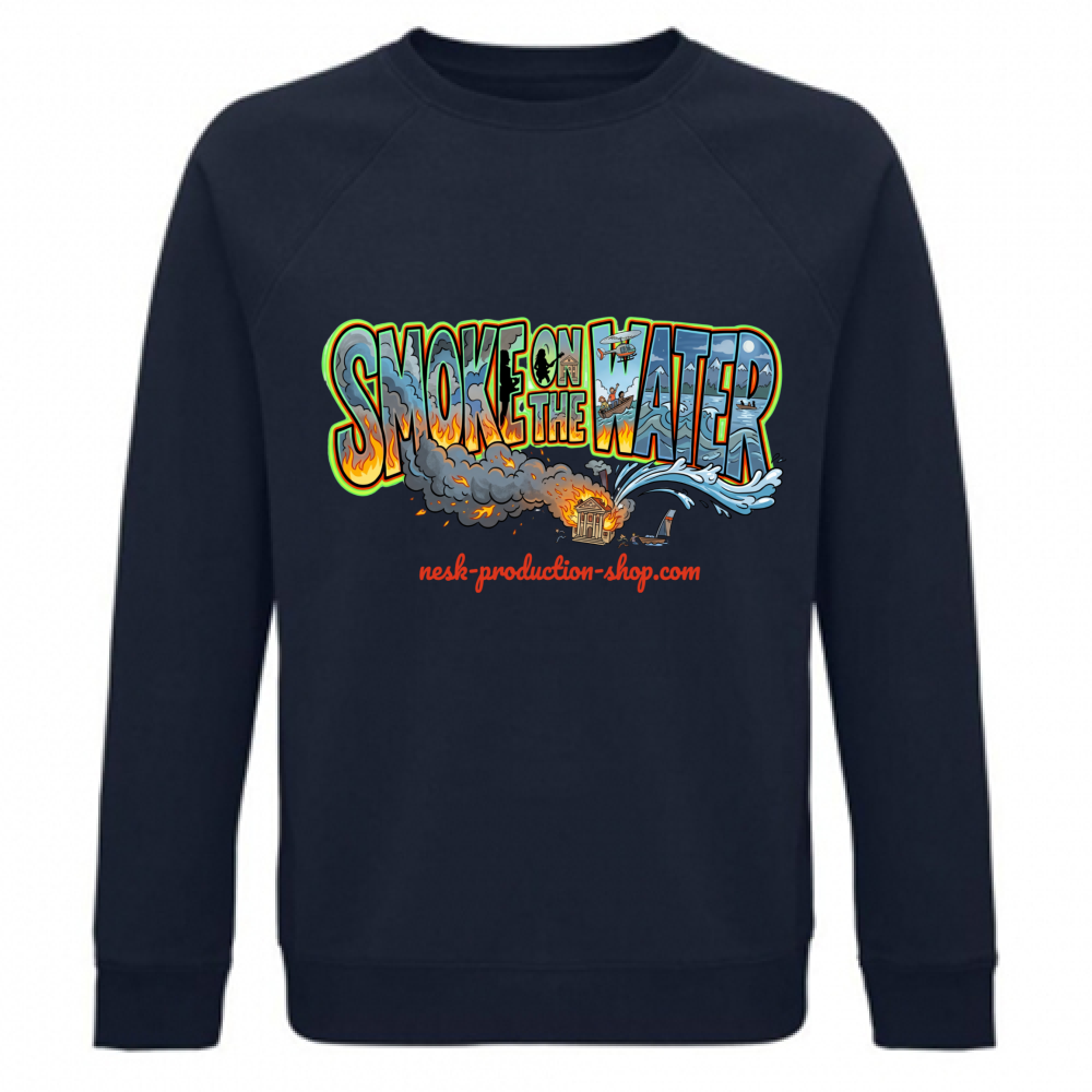 Felpa Unisex Organica linea smoke on the water