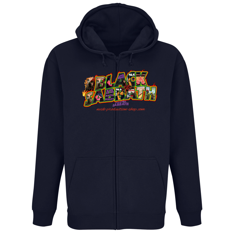 Felpa Premium Cappuccio Zip linea black sabbath