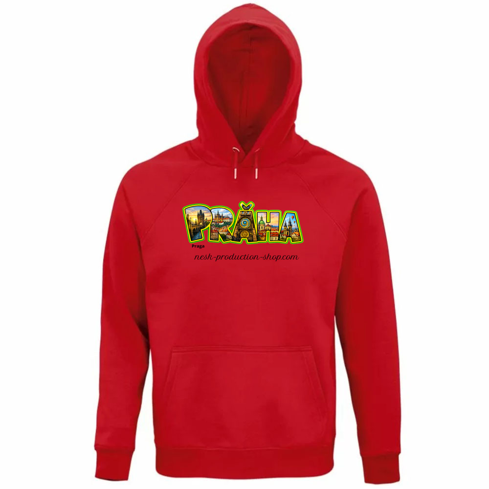 Felpa Organica Unisex Cappuccio linea praga
