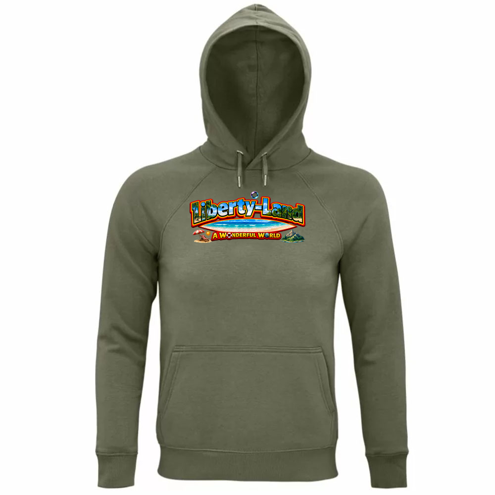 Felpa Organica Unisex Cappuccio T-Shirt Verso un Mondo Migliore