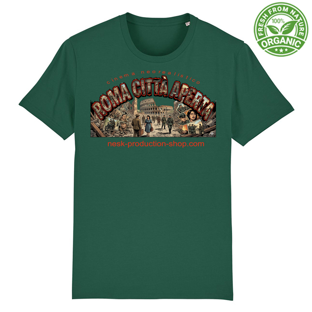 T-Shirt Unisex Premium Organic linea roma città aperta