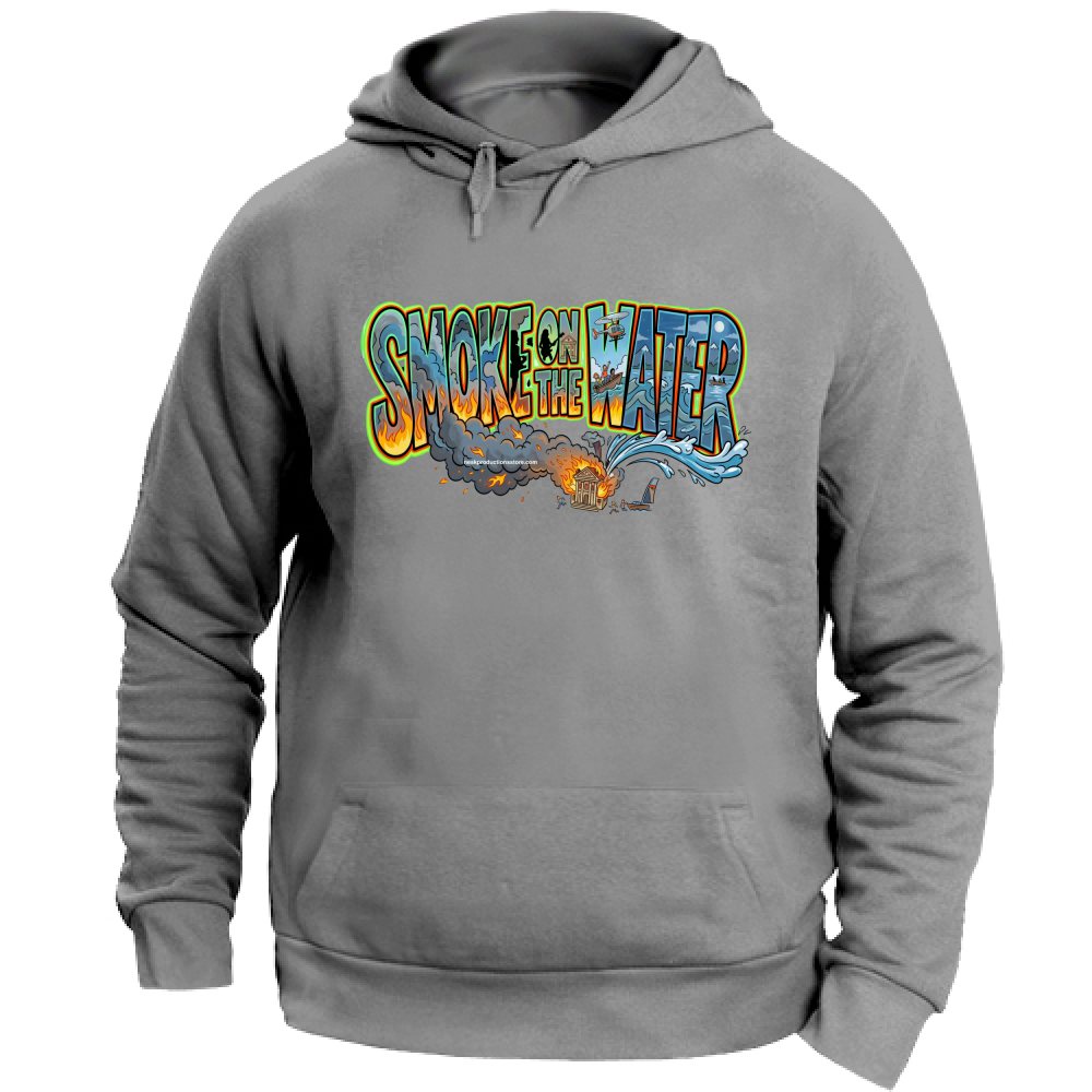 Felpa con Cappuccio Unisex Large linea smoke on the water A