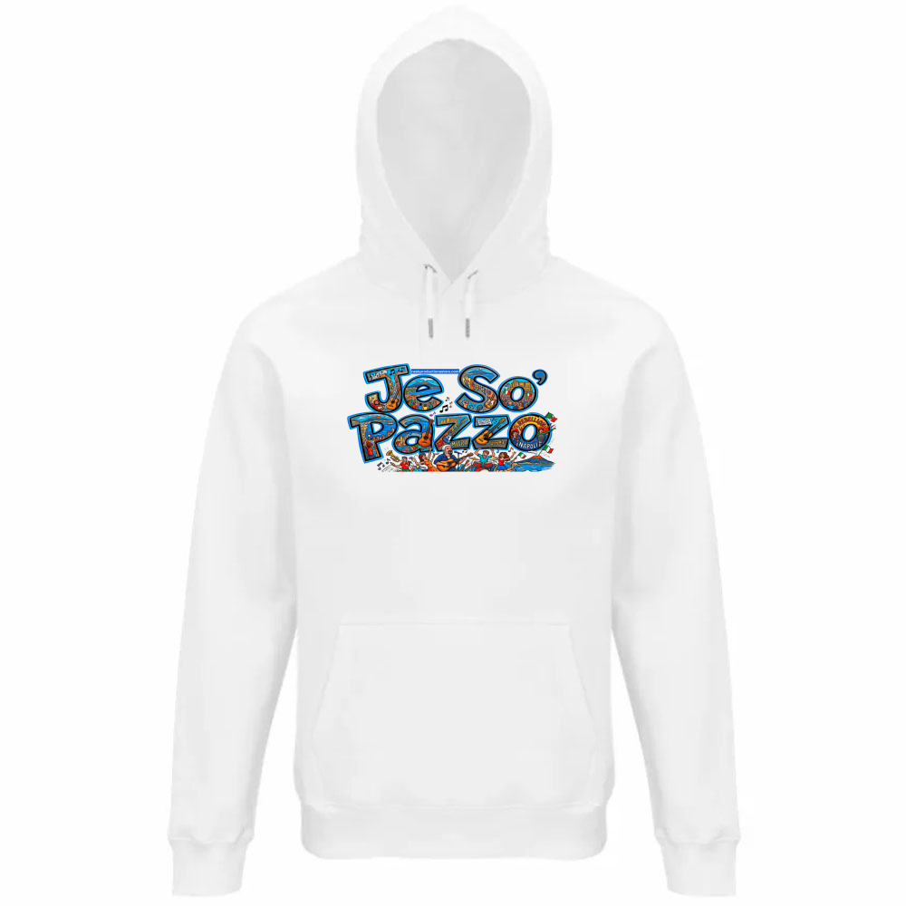 Felpa Organica Unisex Cappuccio linea je so pazzo A