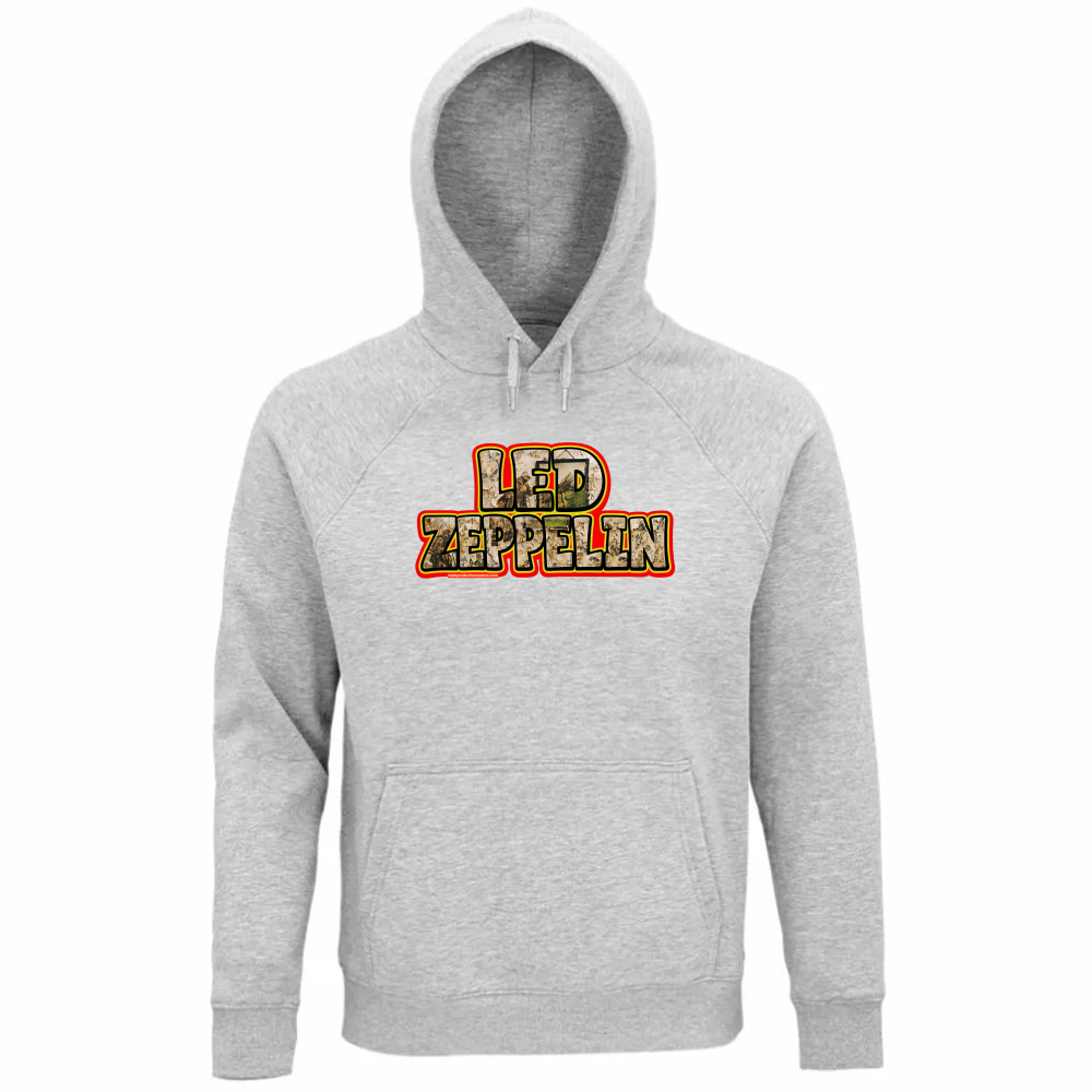 Felpa Organica Unisex Cappuccio linea Led Zeppelin  A