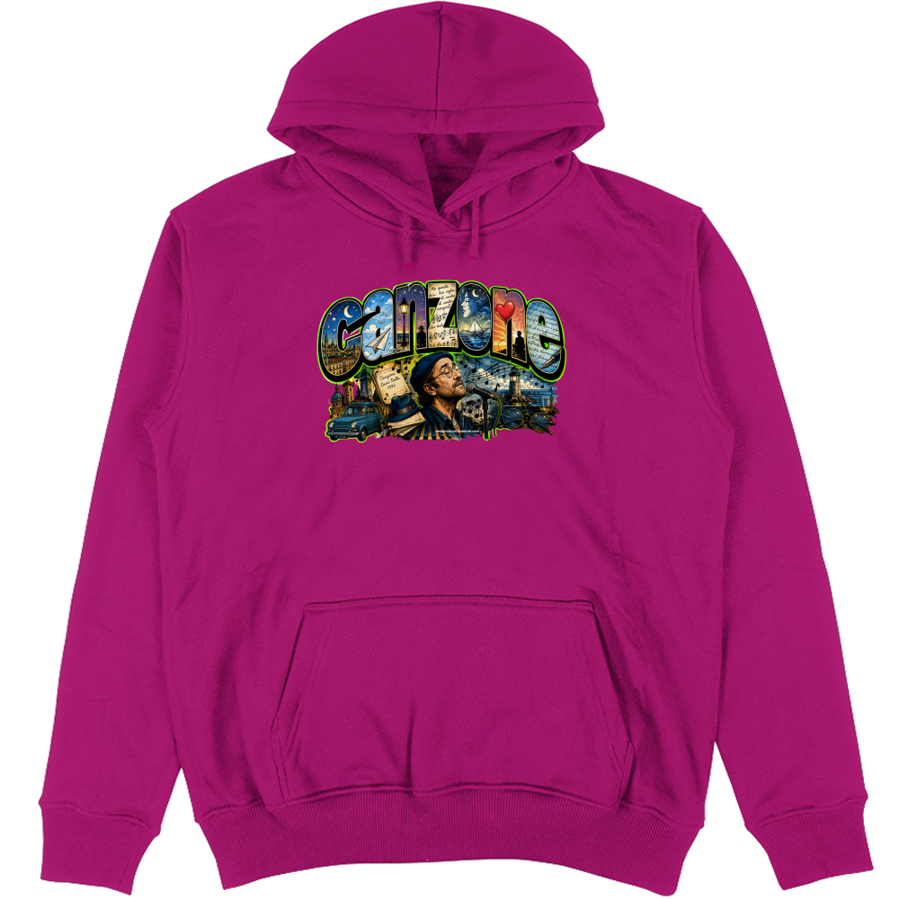 Felpa Unisex con Cappuccio linea Canzone Dalla