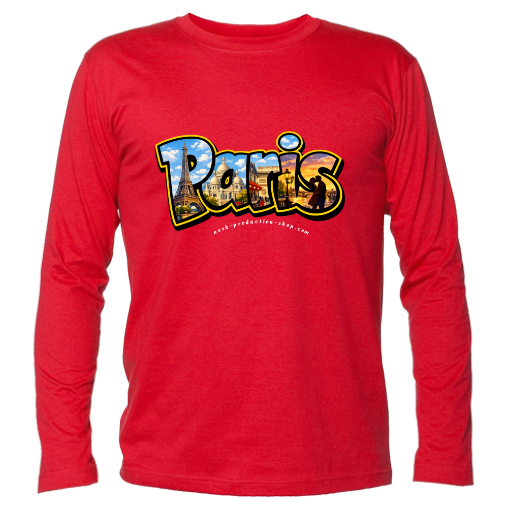 T-Shirt Unisex Manica Lunga linea paris