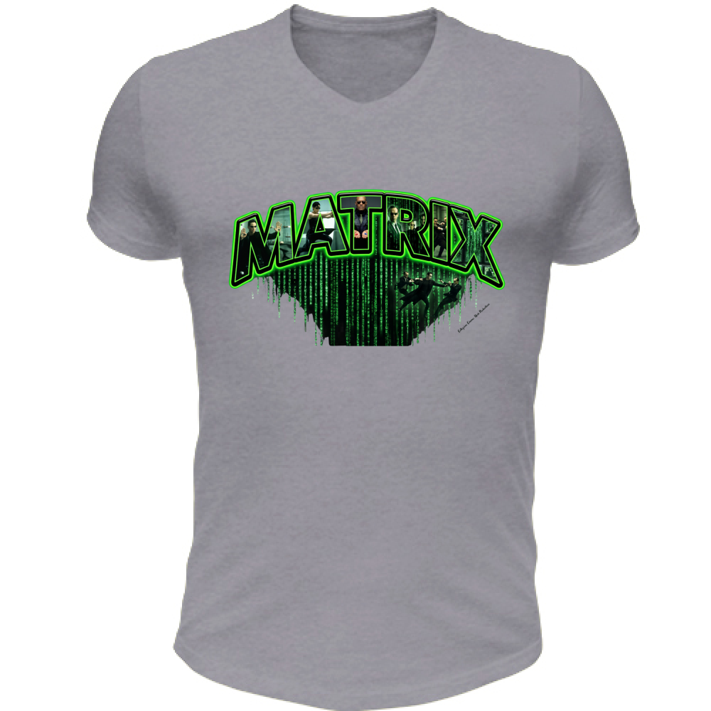 T-Shirt Unisex Scollo V linea matrix