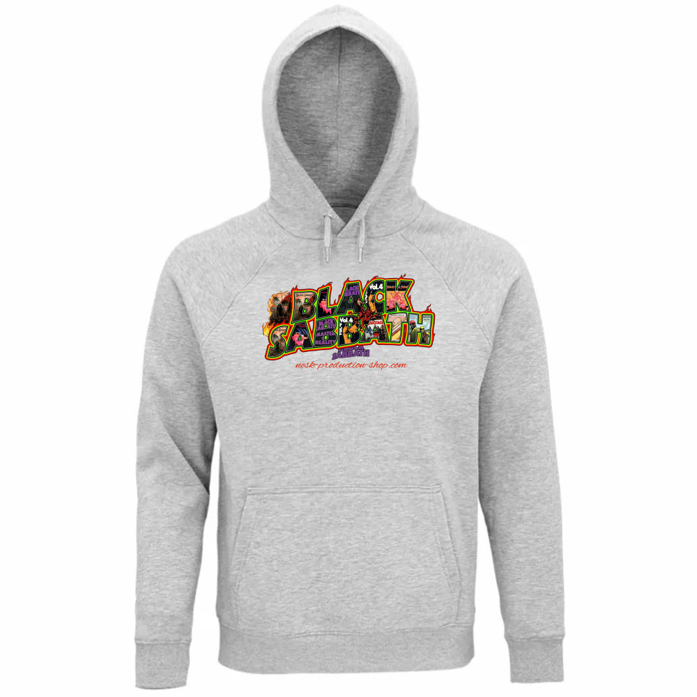Felpa Organica Unisex Cappuccio linea black sabbath