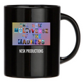 Tazza Nera T-Shirt del Multiverso con Sfondo a Colori