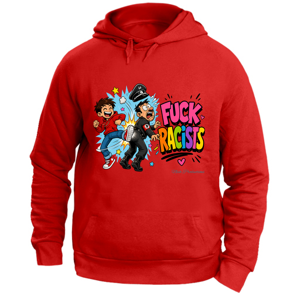 Felpa con Cappuccio Unisex Large linea fuckracists