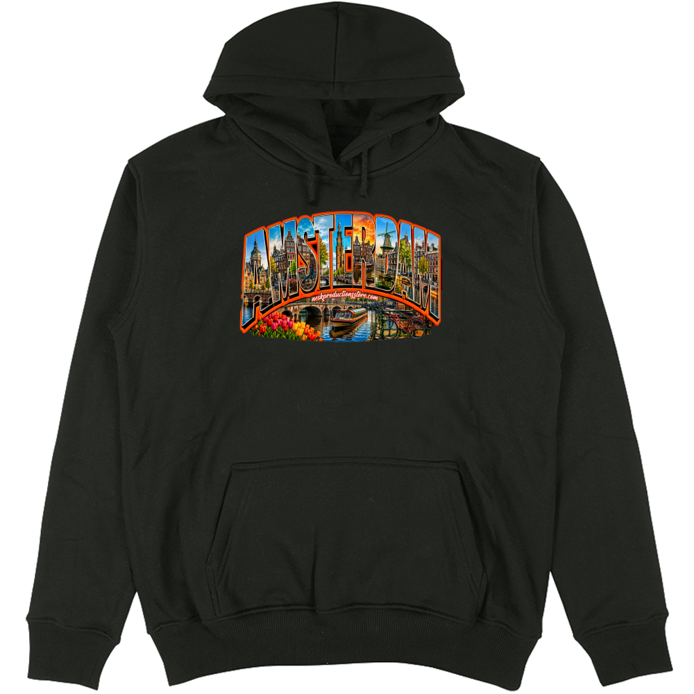 Felpa Unisex con Cappuccio linea amsterdam