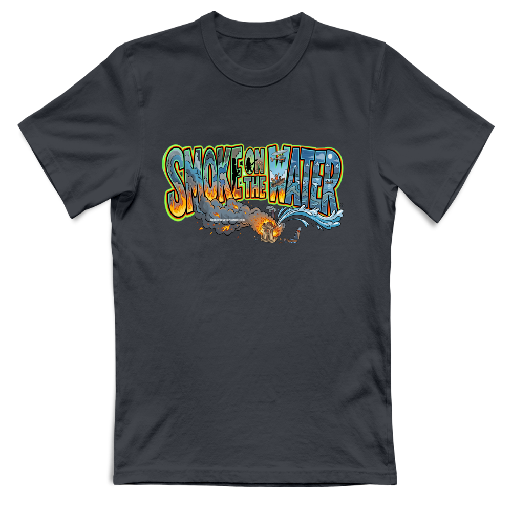 T-Shirt Unisex Large linea smoke on the water A