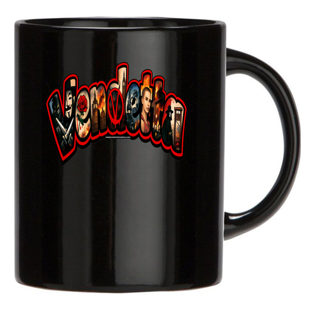 Tazza Nera Linea V per Vendetta A