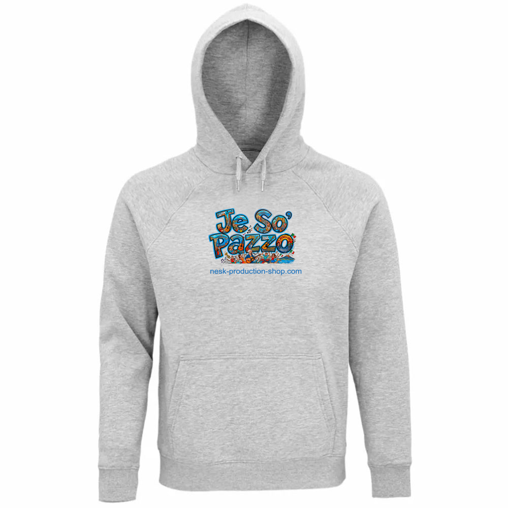 Felpa Organica Unisex Cappuccio linea je so pazzo