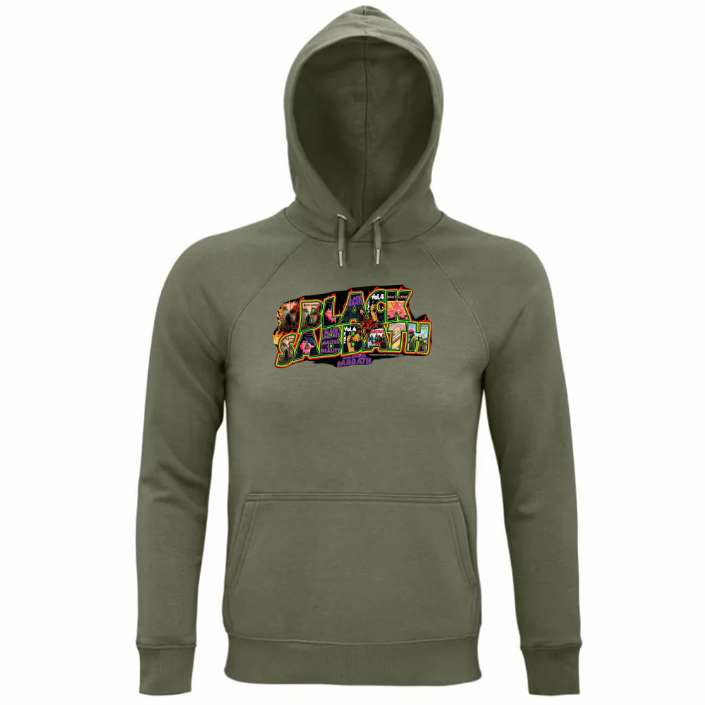 Felpa Organica Unisex Cappuccio linea Black Sabbath A