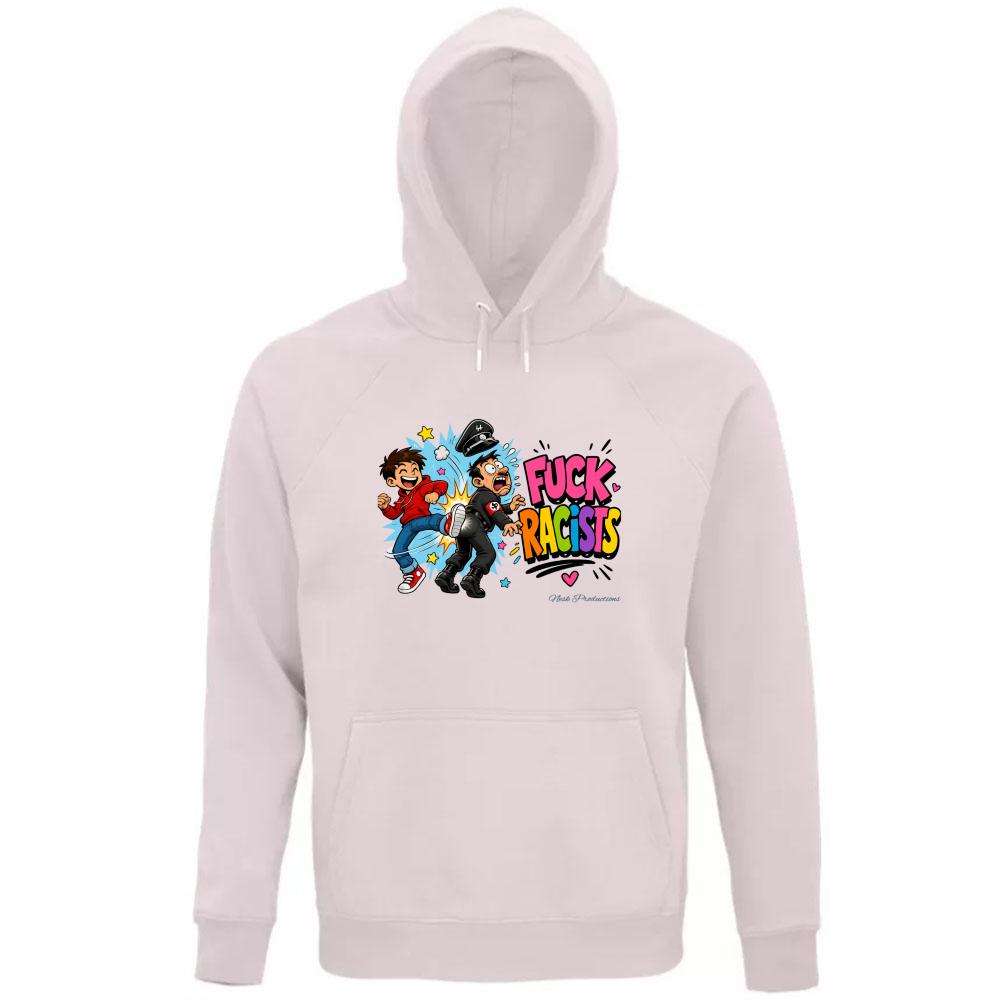 Felpa Organica Unisex Cappuccio linea fuckracists