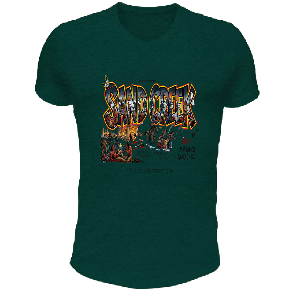 T-Shirt Unisex Scollo V linea Sand Creek 1A