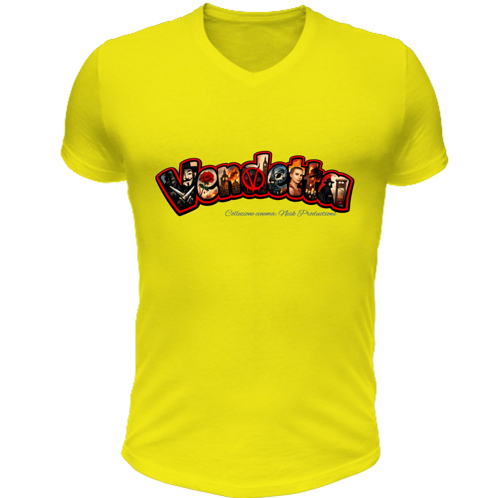 T-Shirt Unisex Scollo V linea vendetta
