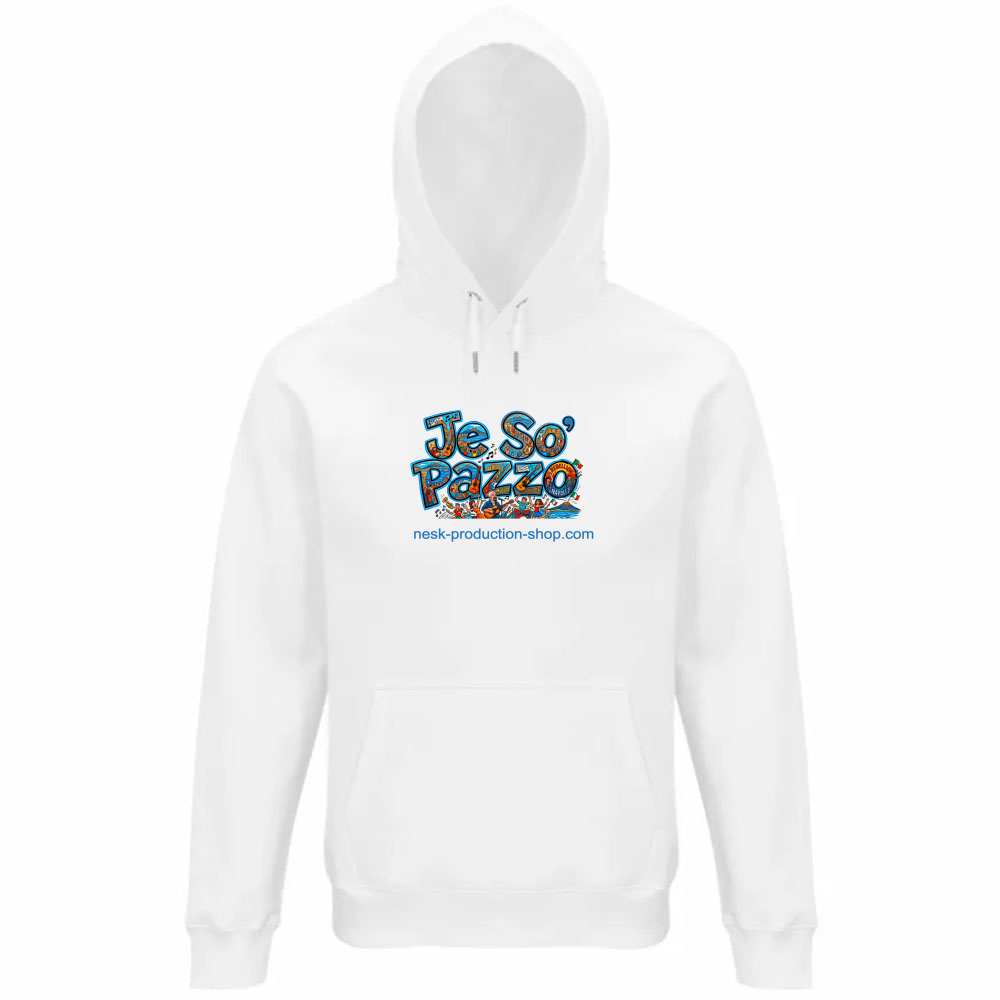 Felpa Organica Unisex Cappuccio linea je so pazzo