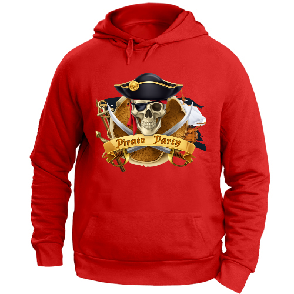 Felpa con Cappuccio Unisex Large linea pirata