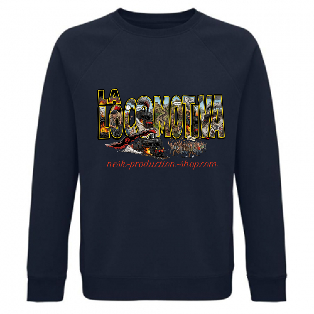 Felpa Unisex Organica linea la locomotiva