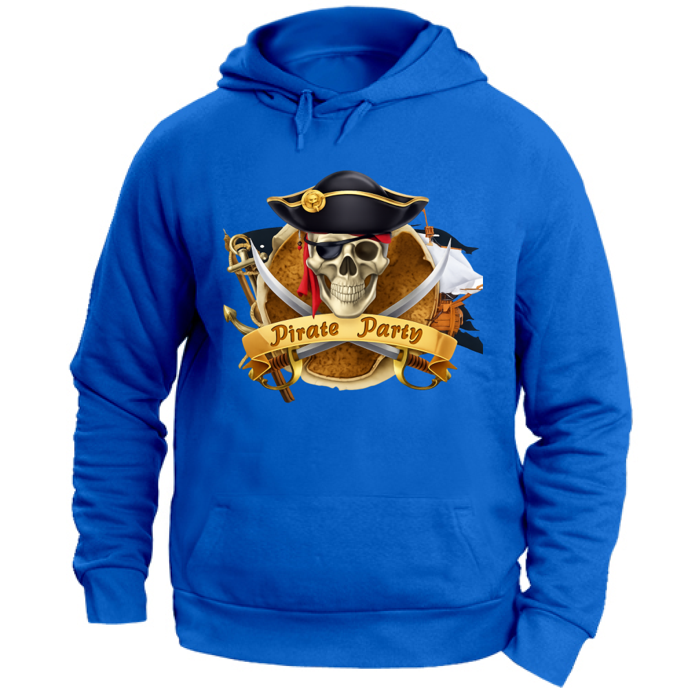 Felpa con Cappuccio Unisex Large linea pirata
