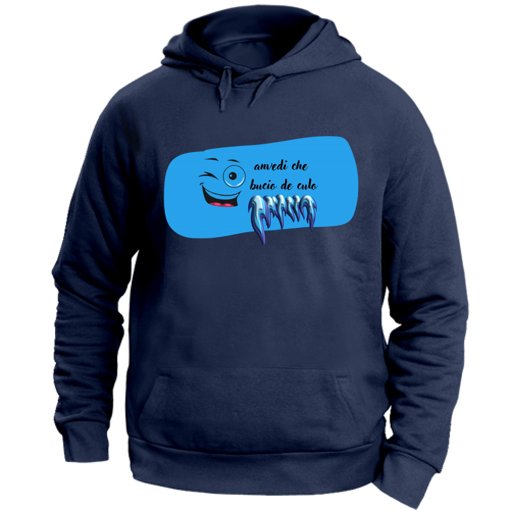 Felpa con Cappuccio Unisex Large linea bucio