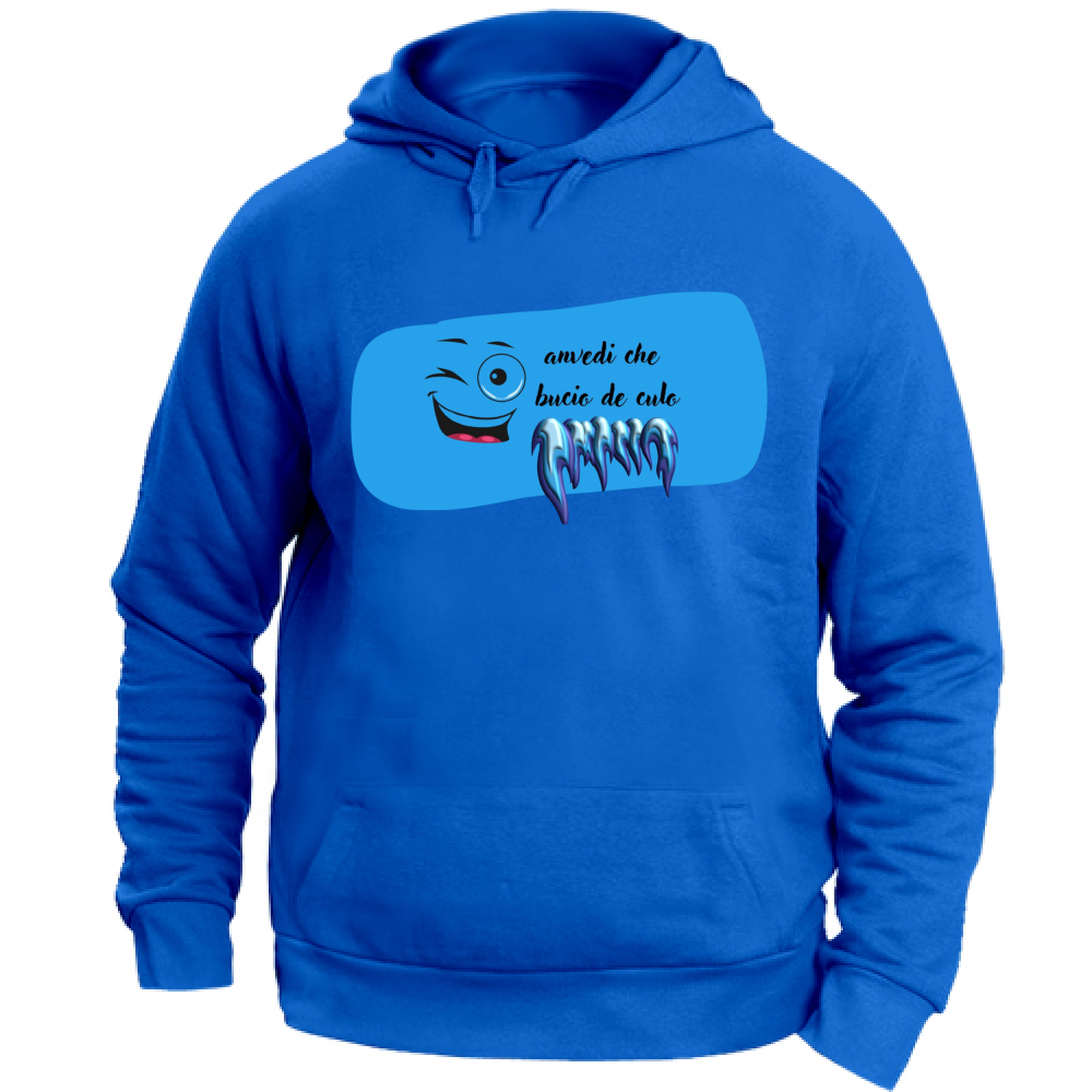 Felpa con Cappuccio Unisex Large linea bucio