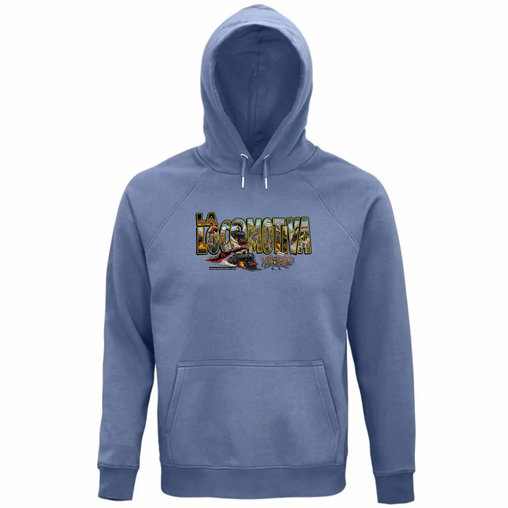 Felpa Organica Unisex Cappuccio linea la locomotiva A